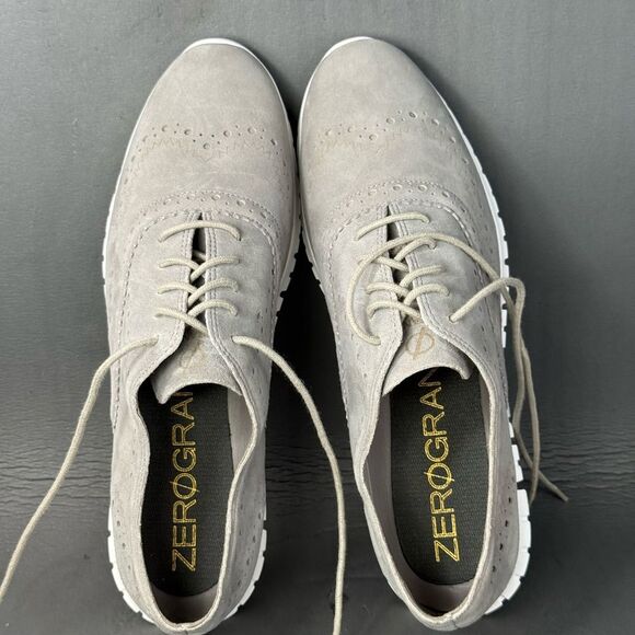 Cole Haan Zerogrand Wingtip  Grey Lace Up Low Top Sneakers women size 8.5 - Picture 6 of 8